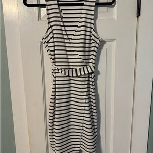 BB Dakota Black and White Sheath Midi Dress